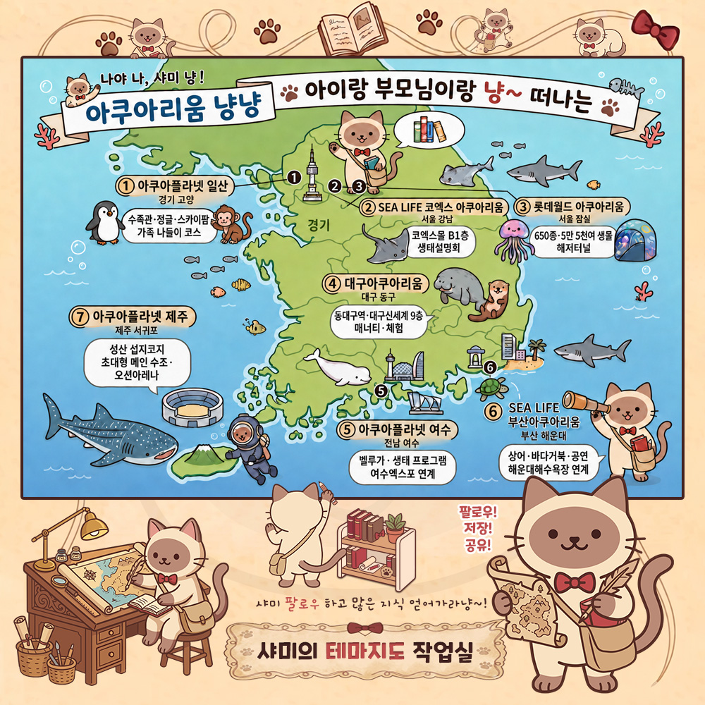 비 오는 날도 푸른 바다 속으로 테마지도