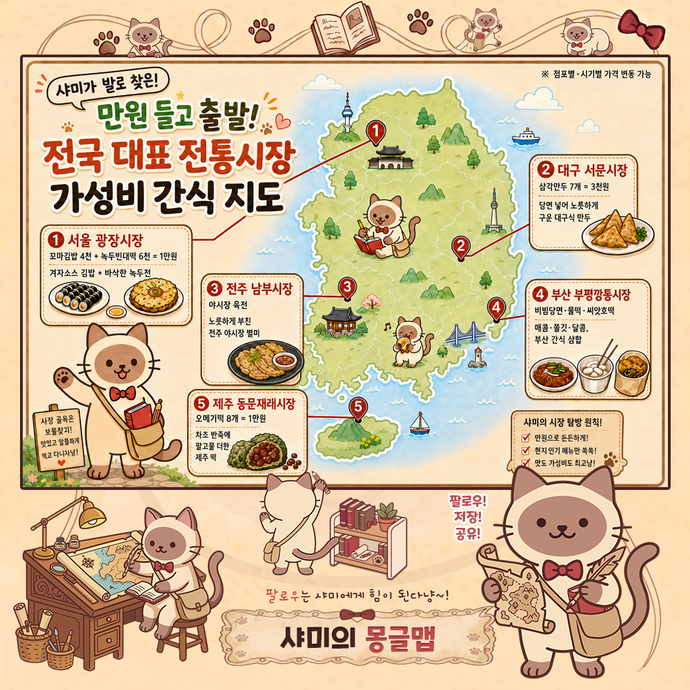 만원 들고 시장 한 바퀴 테마지도