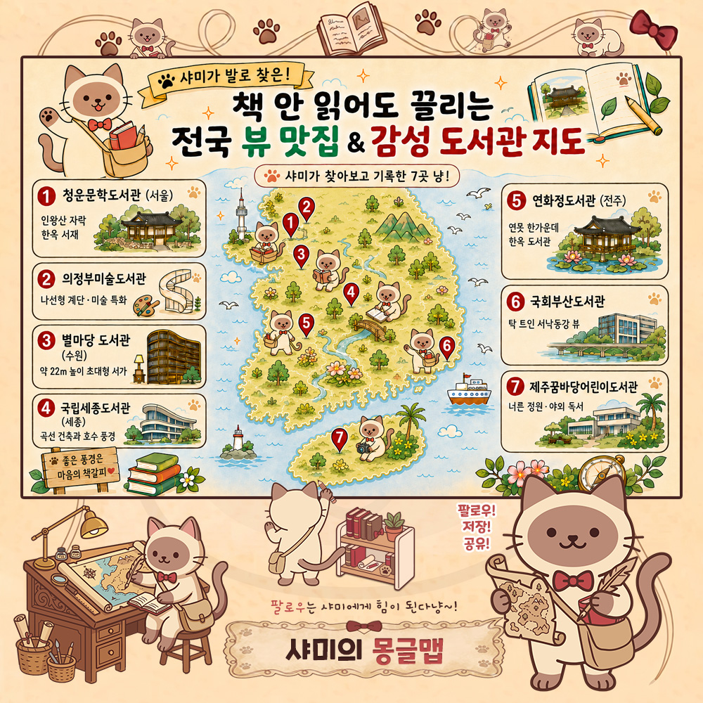 책 안 읽어도 머물고 싶은 도서관 테마지도