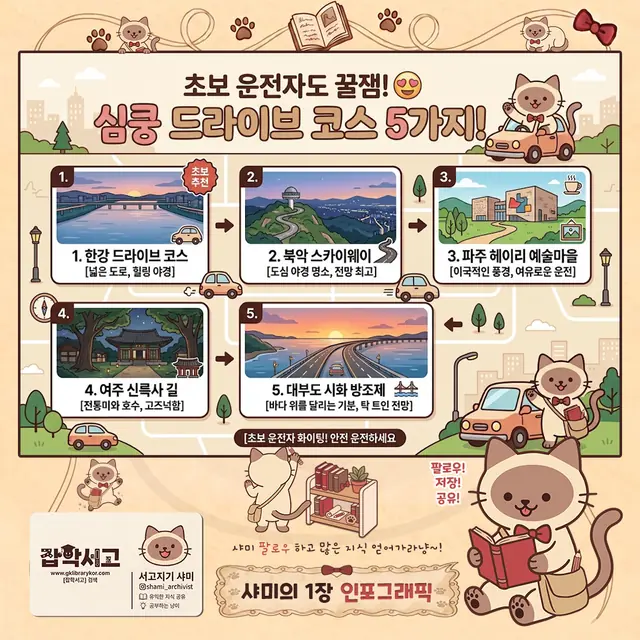 차창 밖이 심쿵이다냥! 서울 근교 드라이브 인포그래픽