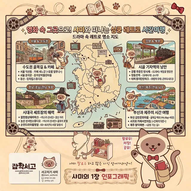 화면 속 그곳으로! 레트로 시간여행 인포그래픽