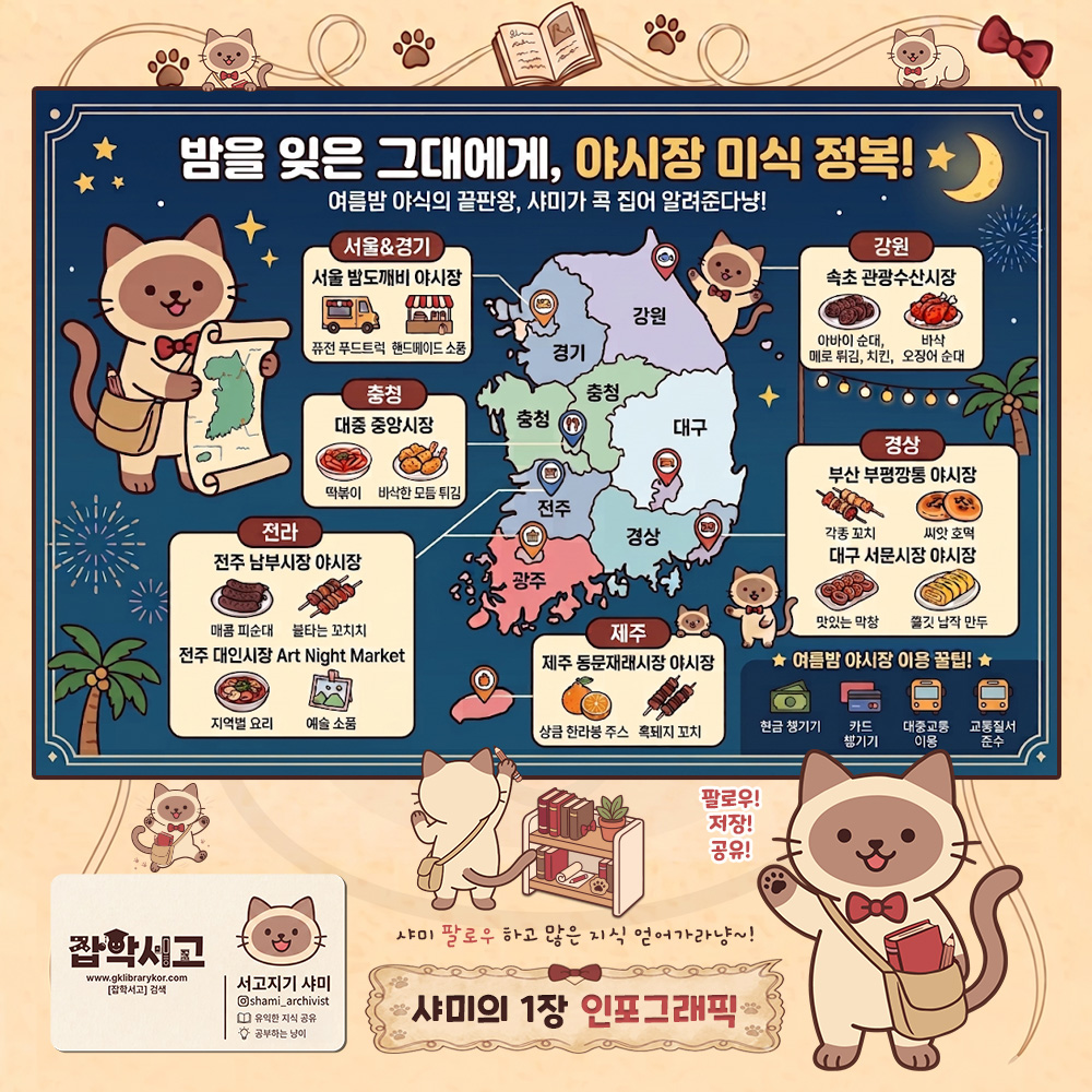 밤을 잊은 그대에게, 야시장 미식 정복! 테마지도
