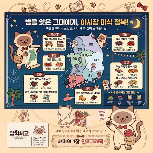 밤을 잊은 그대에게, 야시장 미식 정복! 인포그래픽