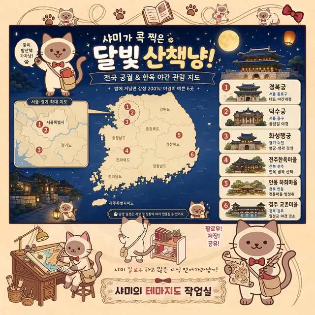 달빛 아래 궁궐·한옥 산책냥! 인포그래픽