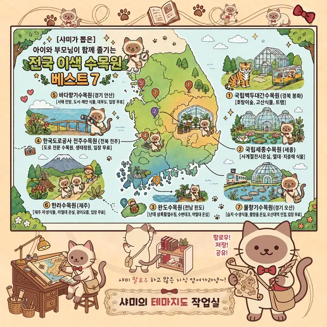 아이부터 부모님까지! 전국 이색 수목원 7곳 인포그래픽