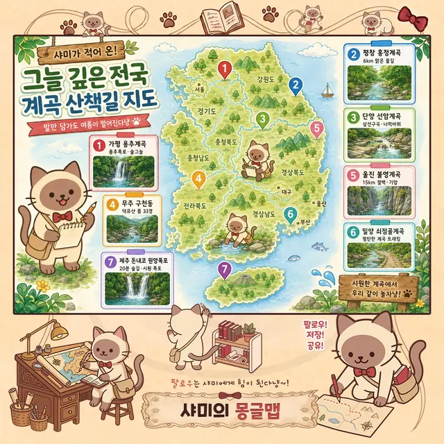 그늘 깊은 전국 계곡 산책길 인포그래픽