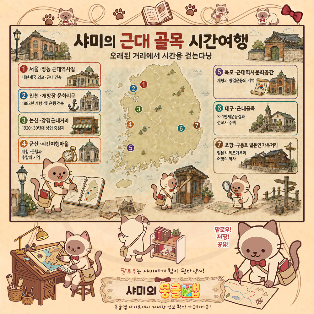 골목에 이야기가 남은 전국 근대문화거리 테마지도