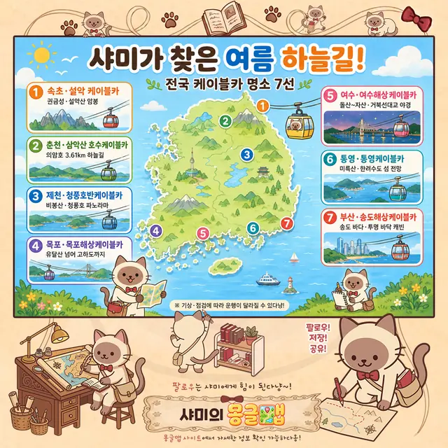 샤미가 찾은 여름 하늘길 인포그래픽