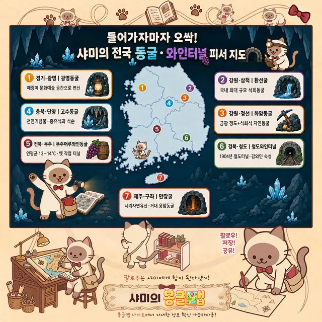 들어가자마자 오싹! 전국 동굴·와인터널 피서 인포그래픽