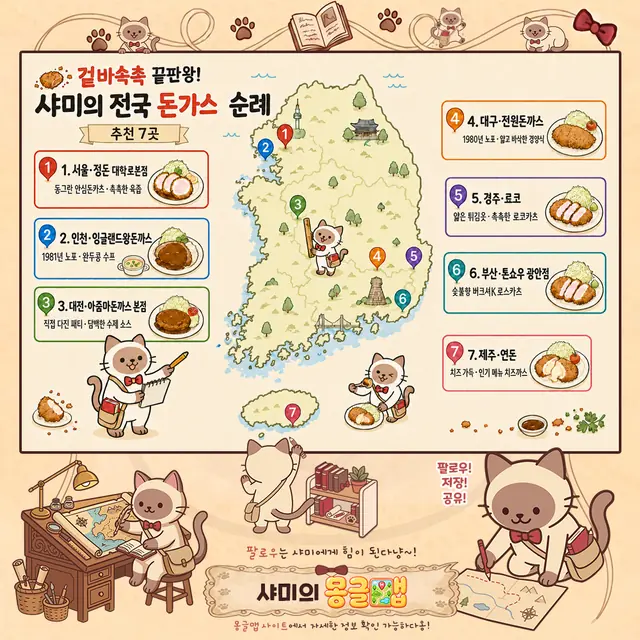 겉바속촉 끝판왕! 전국 인생 돈가스 성지순례 인포그래픽