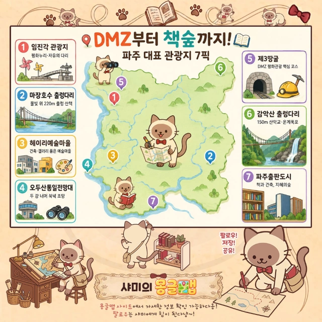 DMZ부터 책숲까지! 파주 대표 관광지 7픽 인포그래픽