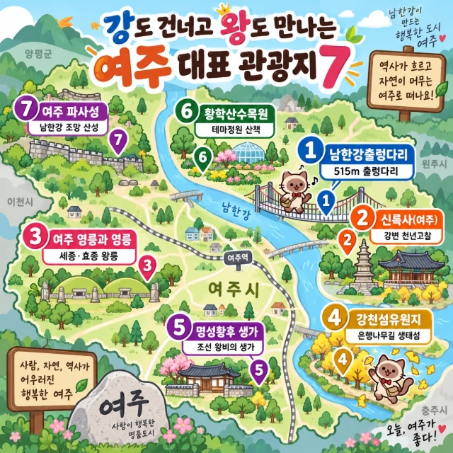 남한강 건너 왕을 만나다, 여주 7픽 인포그래픽
