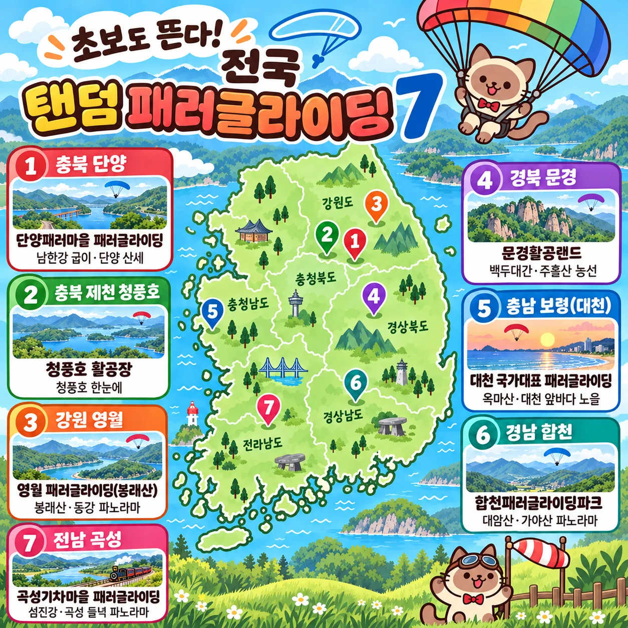 초보도 뜬다! 전국 탠덤 패러글라이딩 7 테마지도