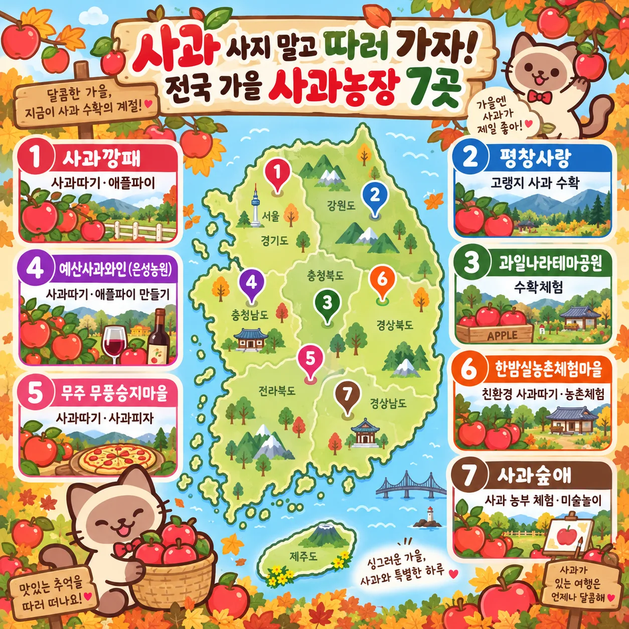 사과 사지 말고 따러 가자! 전국 가을 사과농장 7곳 테마지도