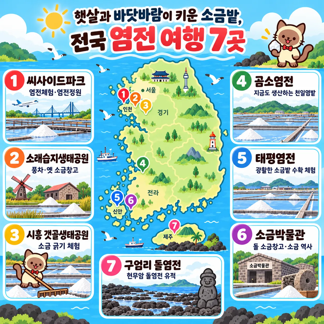 햇살과 바닷바람이 키운 소금밭, 전국 염전 여행 7곳 테마지도