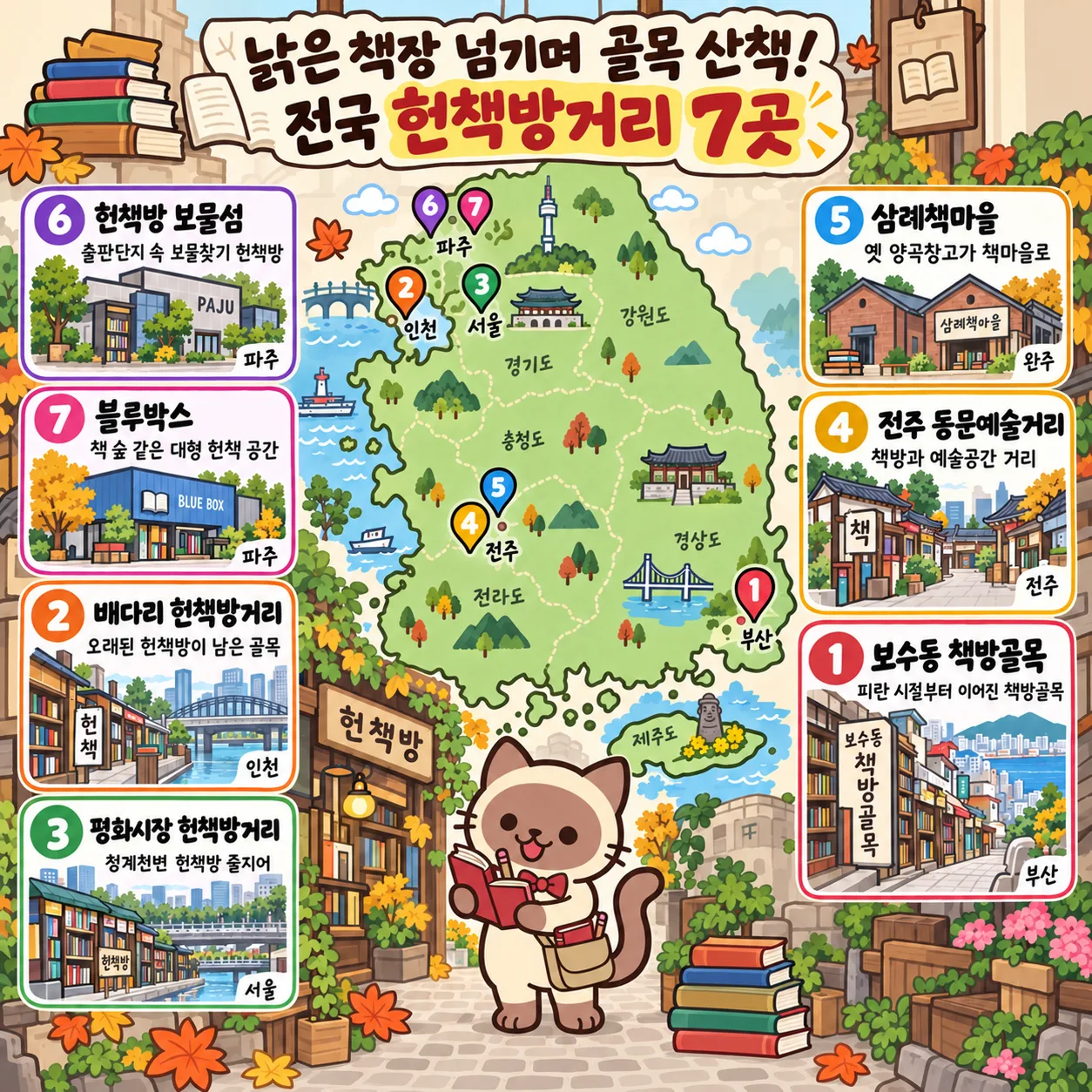 낡은 책장 넘기며 골목 산책! 전국 헌책방거리 7곳 테마지도