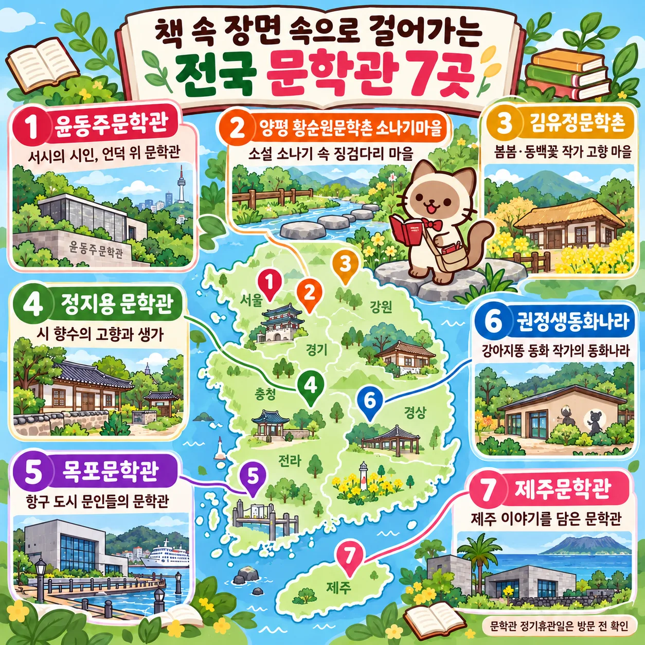책 속 장면 속으로 걸어가는 전국 문학관 7곳 테마지도