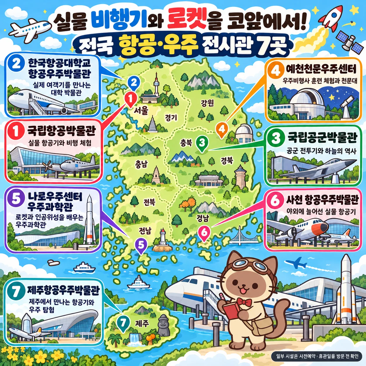 실물 비행기와 로켓을 코앞에서! 전국 항공·우주 전시관 7곳 테마지도