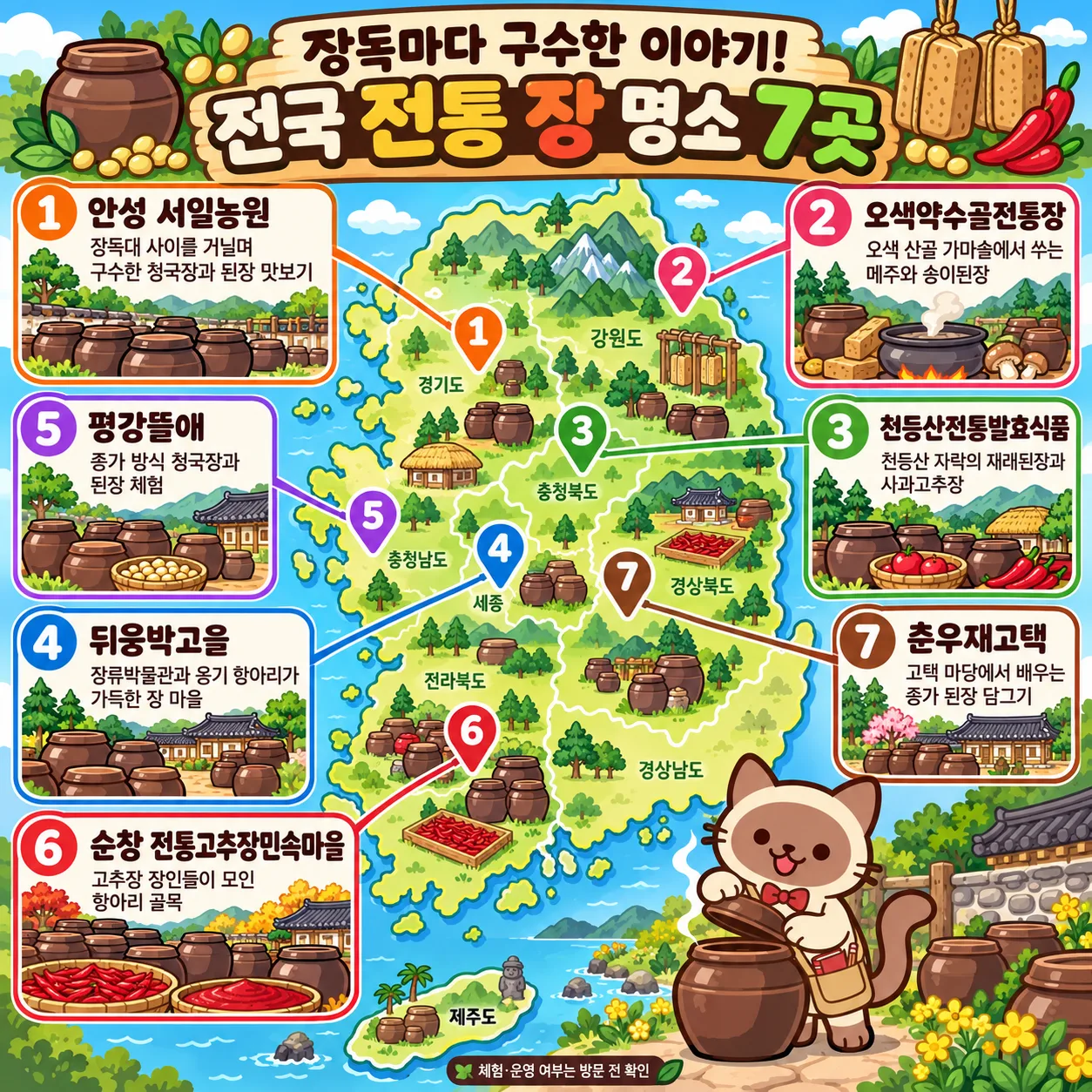 장독마다 구수한 이야기! 전국 전통 장 명소 7곳 테마지도