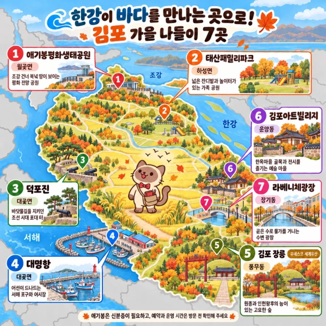 한강이 바다를 만나는 곳으로! 김포 가을 나들이 7곳 인포그래픽